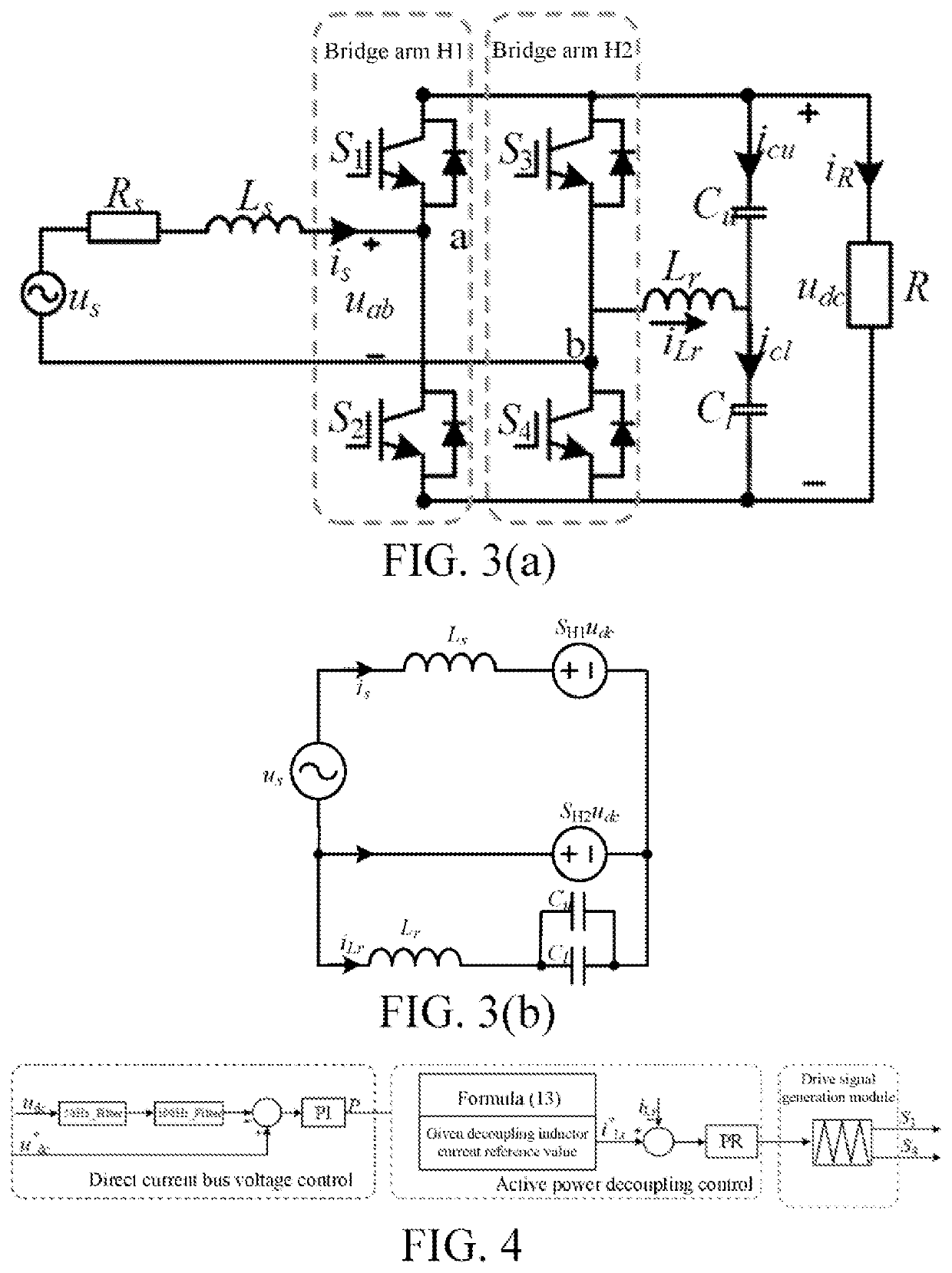 Single-phase device-multiplexing active power decoupling cascaded rectifier and control method thereof