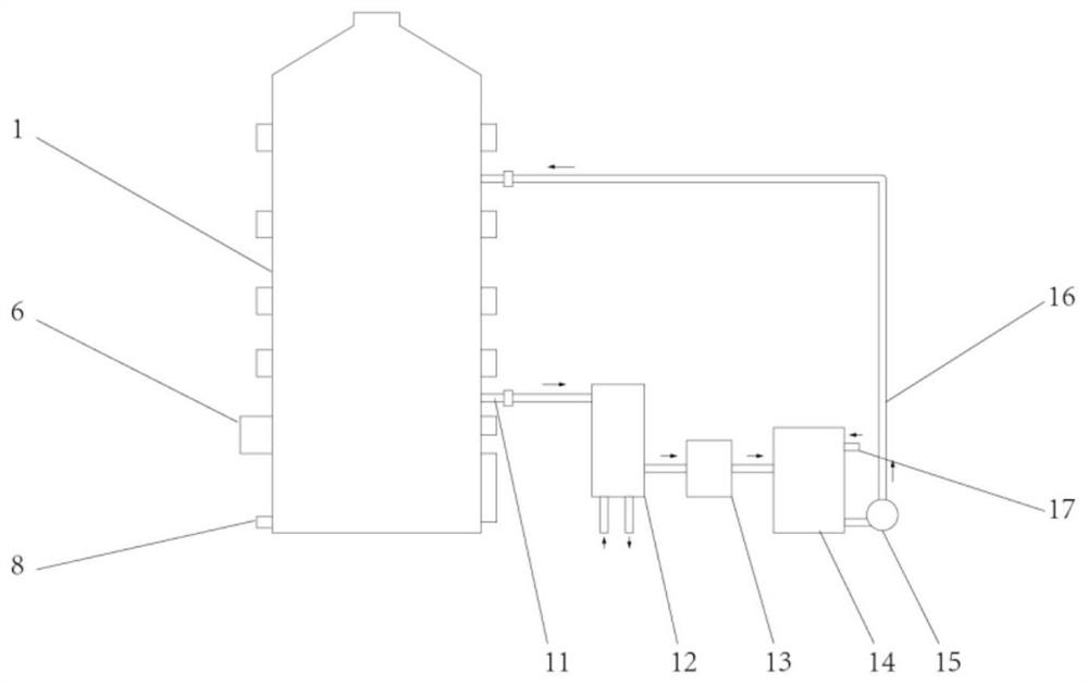 Low-resistance liquid-film gas treatment device