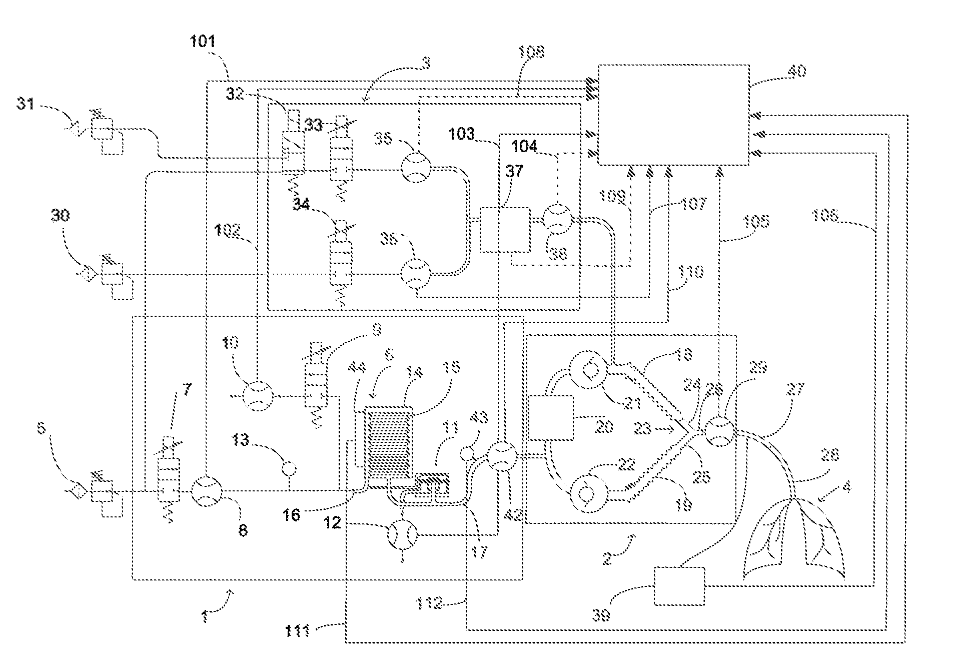 Method and arrangement for detecting a leak in anesthesia system