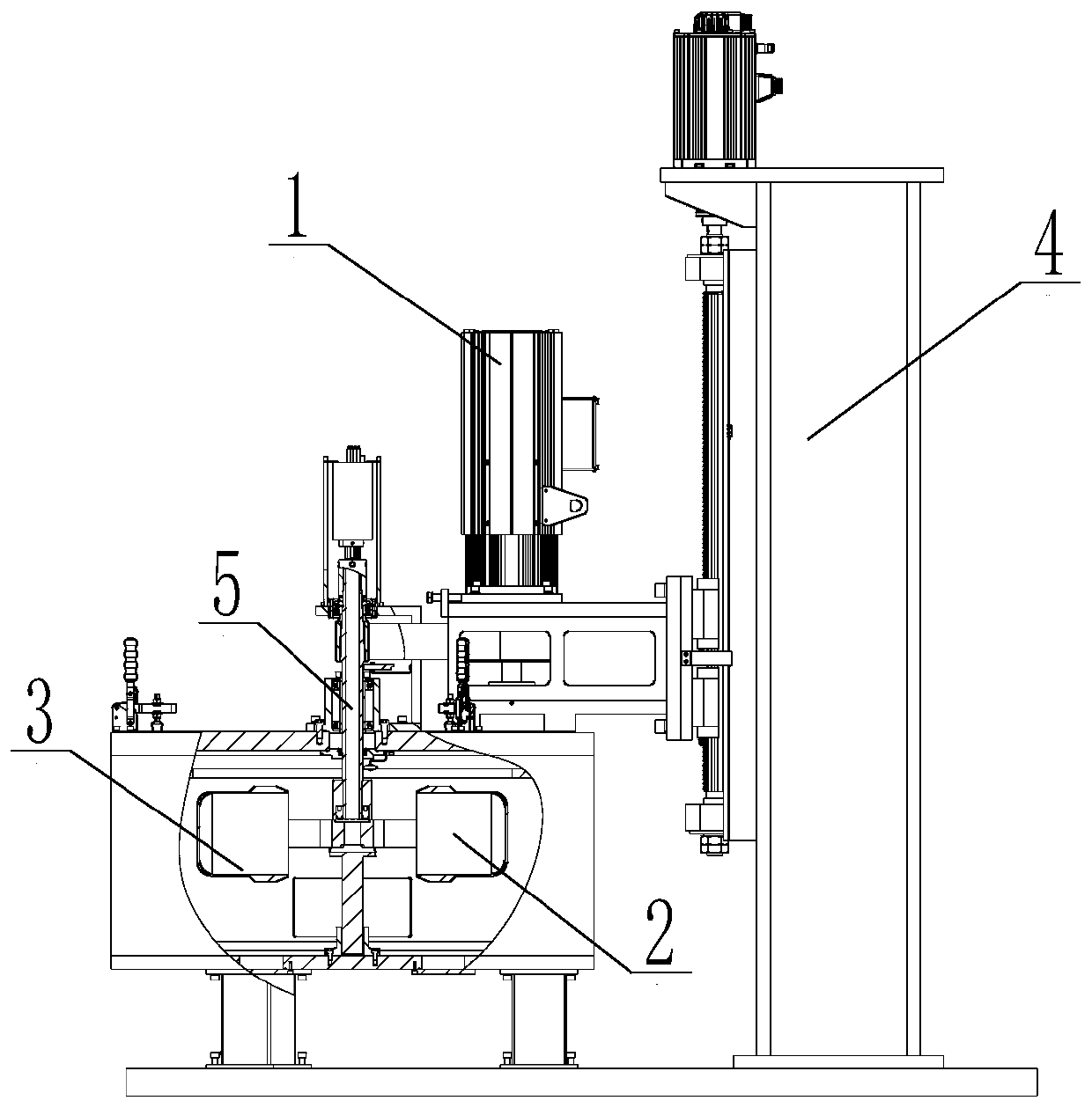 Cantilever-type material performance testing machine system in centrifugal supergravity environment