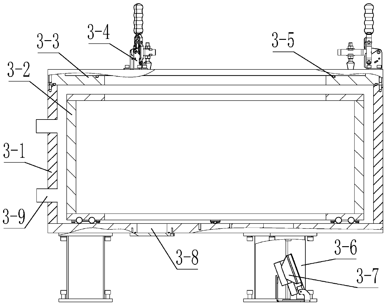 Cantilever-type material performance testing machine system in centrifugal supergravity environment