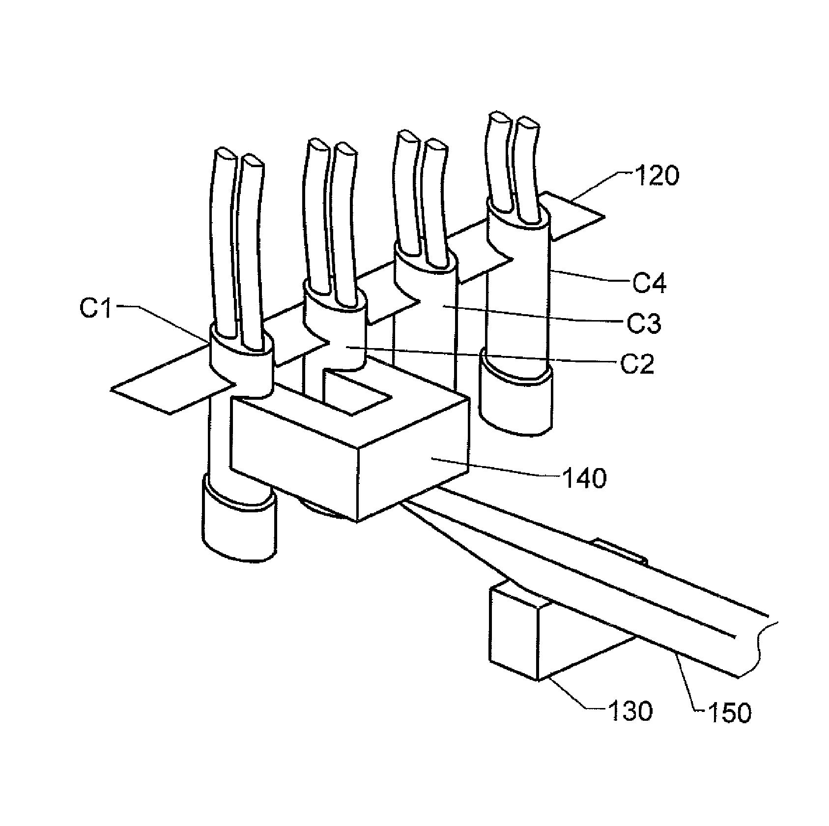 Handling of teat cups