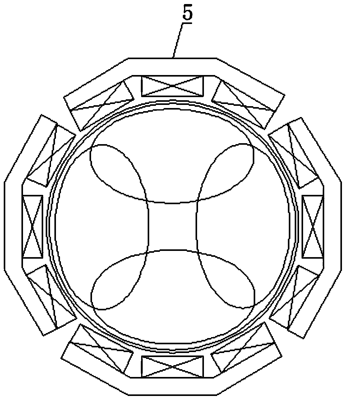 Electromagnetic multi-cyclone stirring and casting device