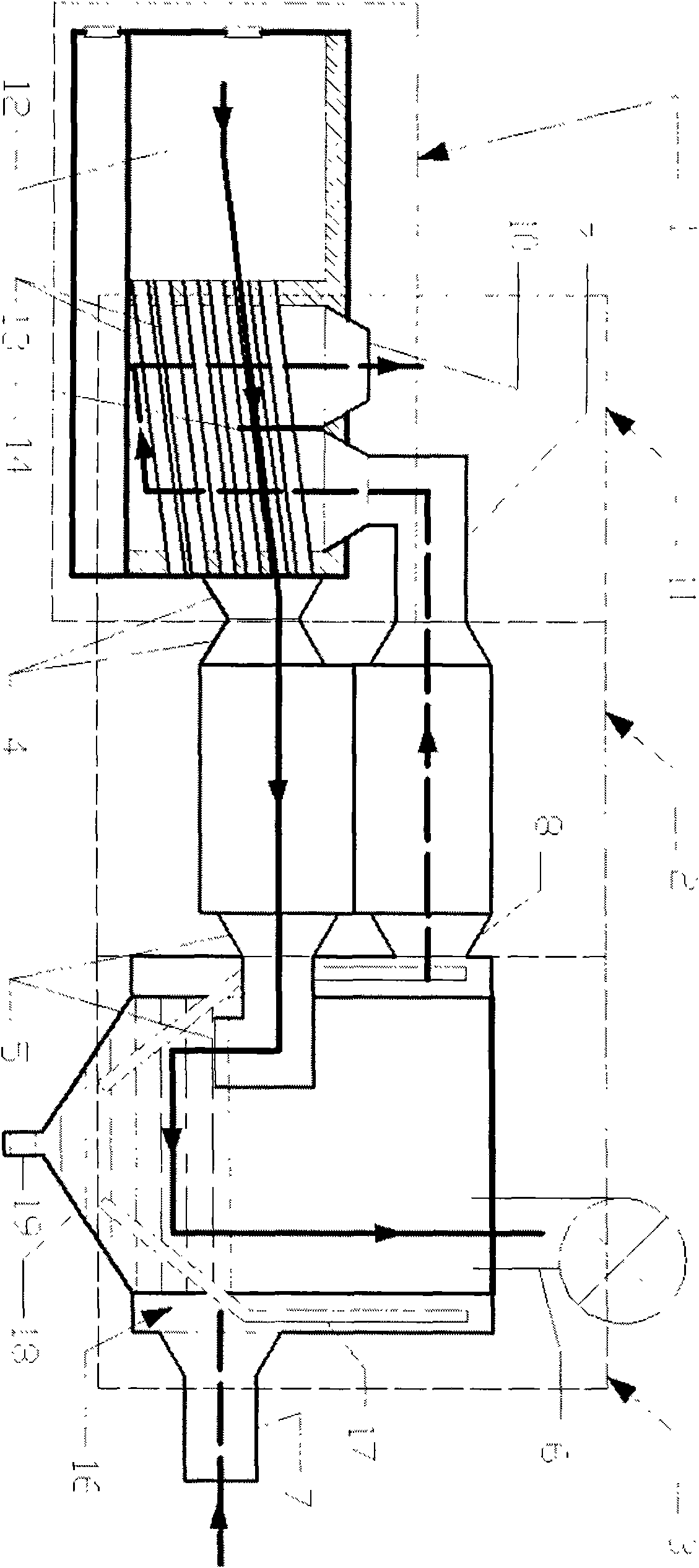 Multi-stage heat-exchange and waste heat recovery hot-air system with function of purifying fuel gas