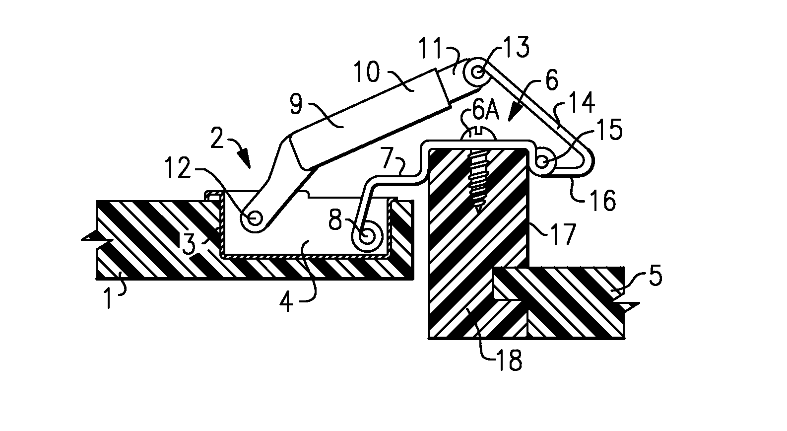 Furniture hinge with a damping device