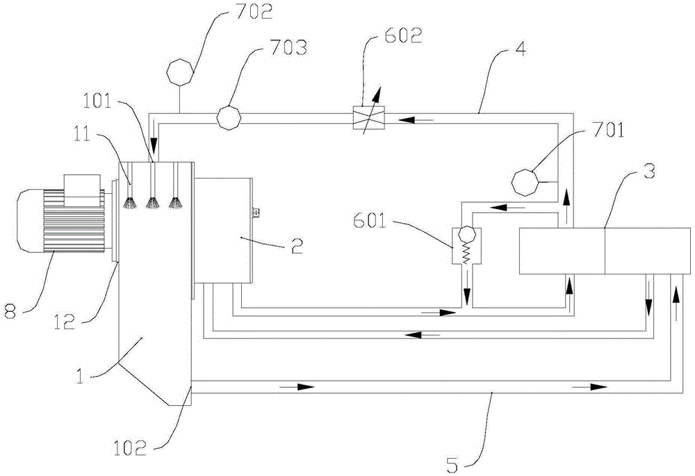 Testing device for lubricating system of speed reducer