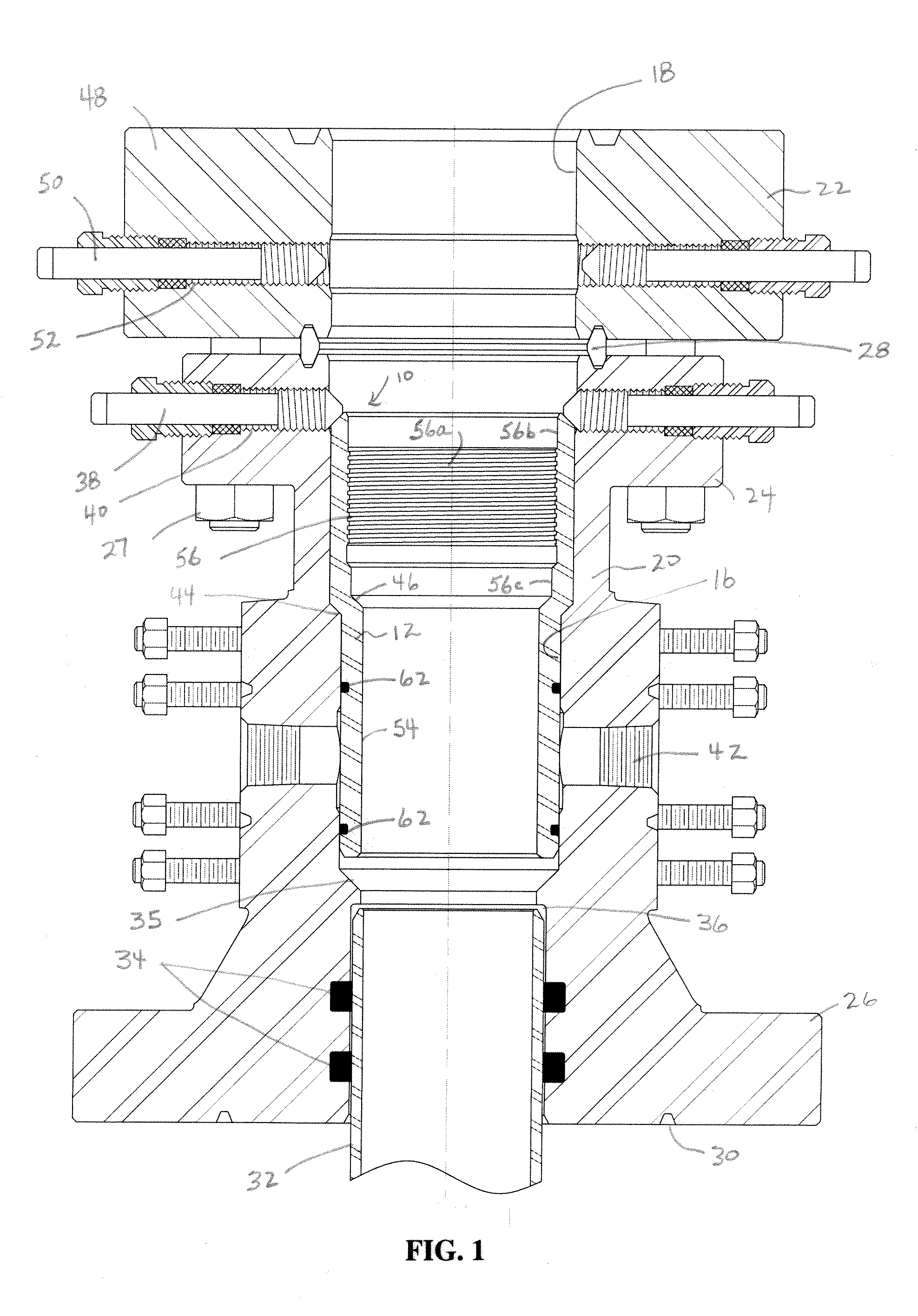 Method and apparatus for isolating a wellhead for fracturing