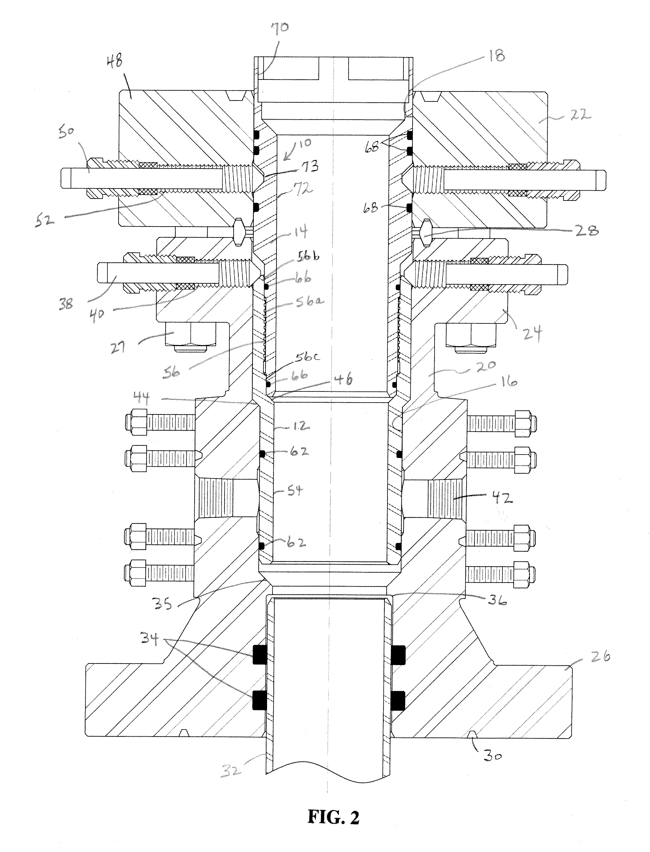 Method and apparatus for isolating a wellhead for fracturing