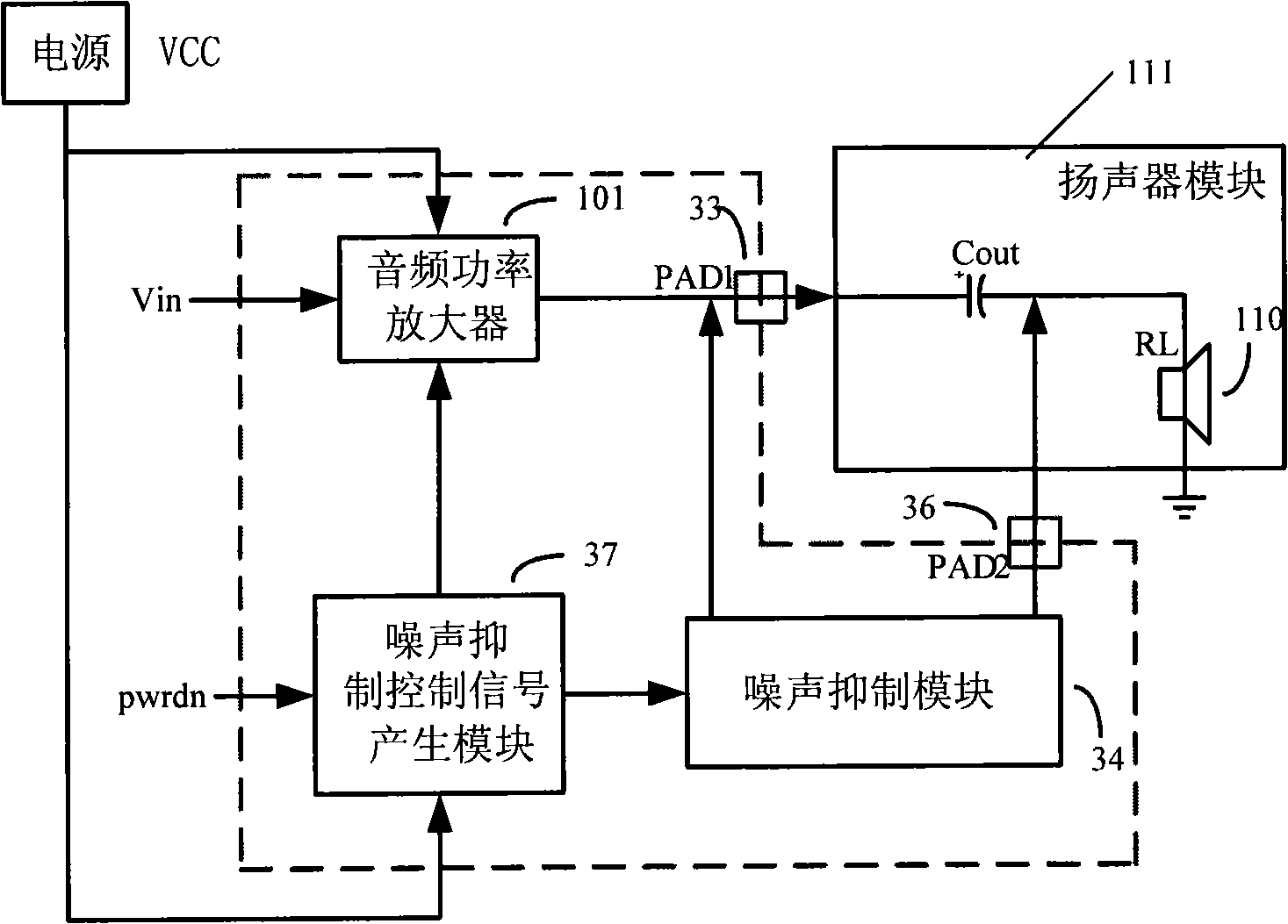 Apparatus for inhibiting transient noise of audio power amplifier