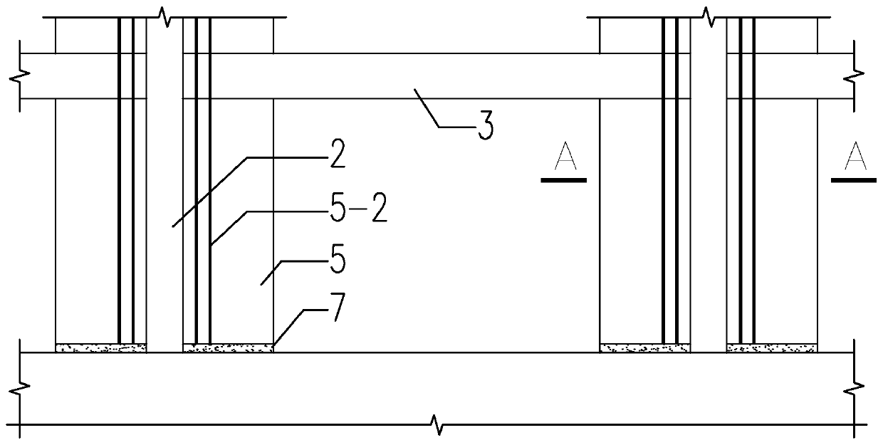 Self-resetting frame-shear wall structure and construction method for strengthening earthquake-damaged frames