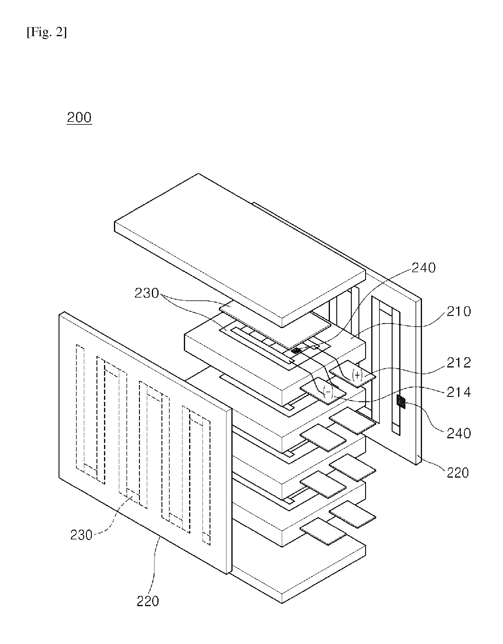 Battery assembly having a heat-dissipating and heat-emitting functions