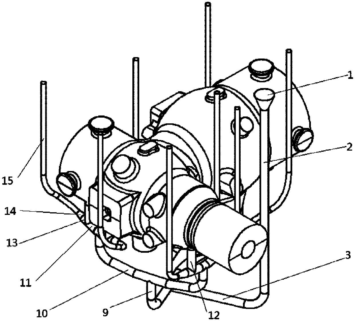 Pouring system for large valve casing type steel castings