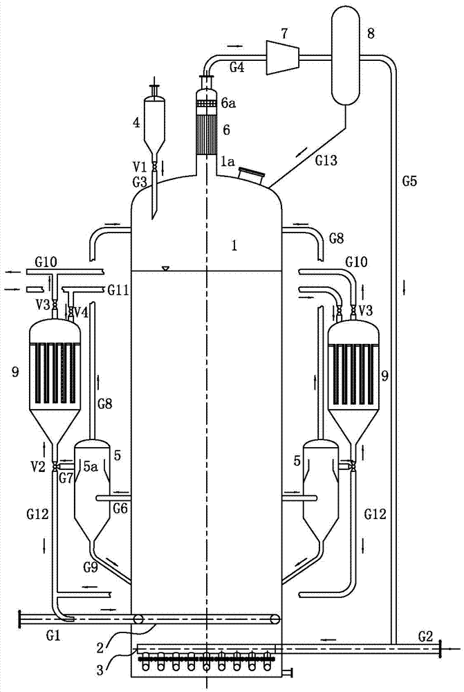 Hydrogenation reaction device and hydrogenation reaction method for producing hydrogen peroxide through fluidized bed