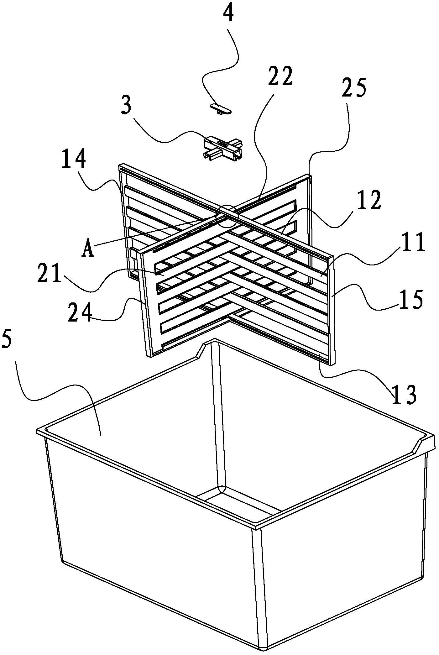 Separating shelf component for refrigerator drawer and refrigerator with separating shelf component