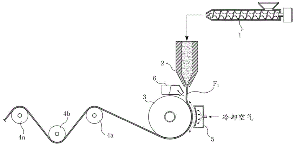 Apparatus for manufacturing a fine porous film for a separation film of a battery and method for manufacturing a film using same