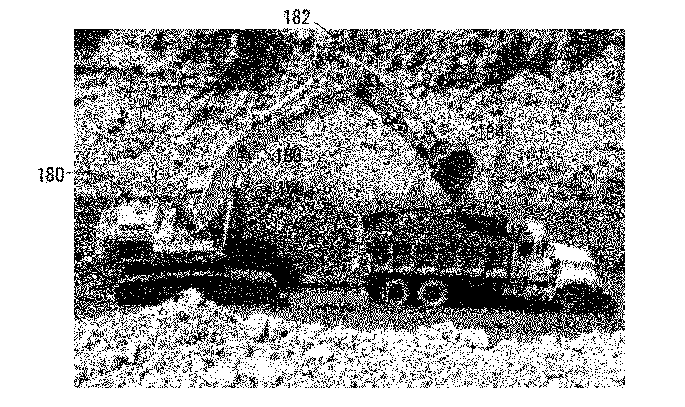 Method and apparatus for monitoring a condition of an operating implement in heavy loading equipment