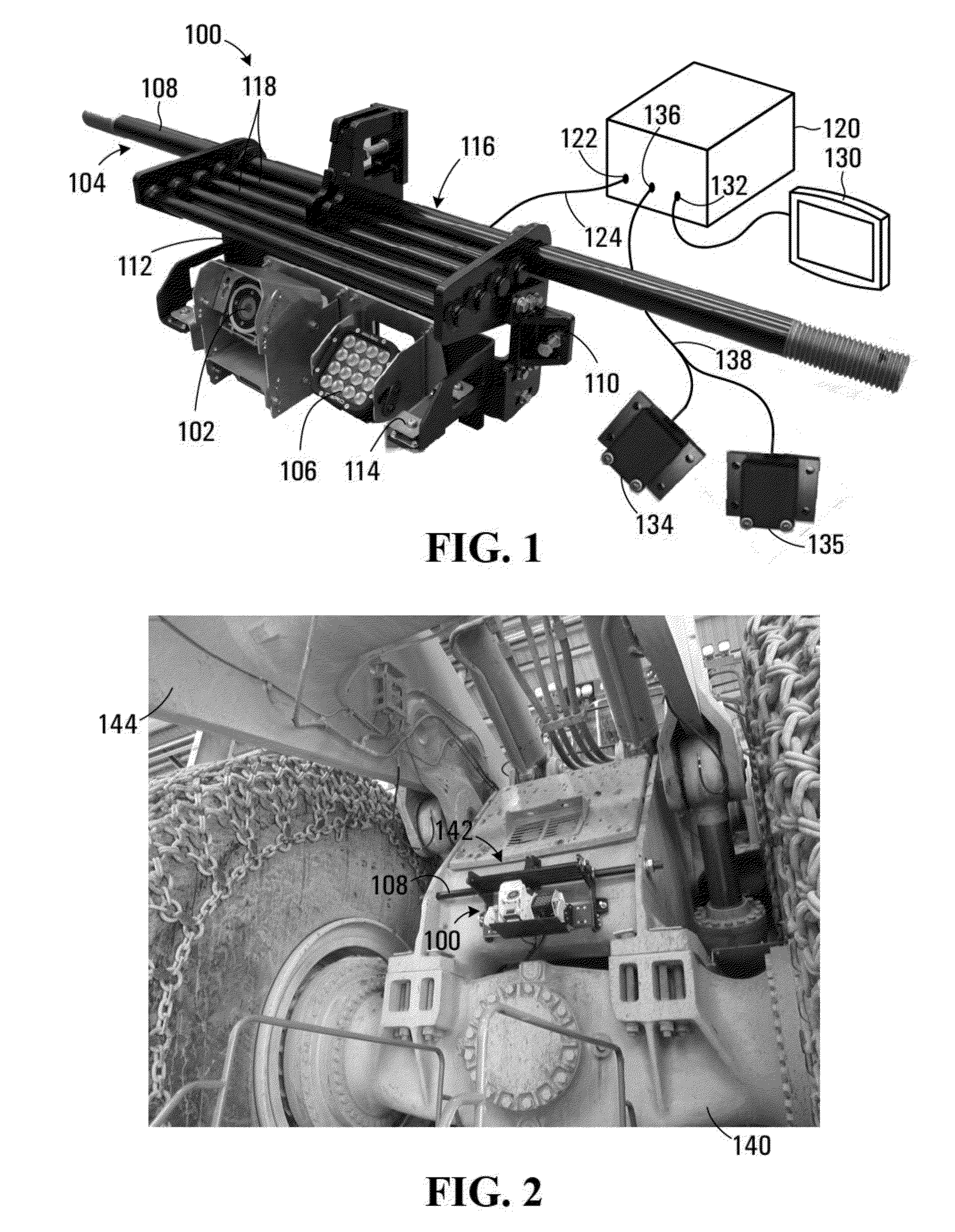 Method and apparatus for monitoring a condition of an operating implement in heavy loading equipment