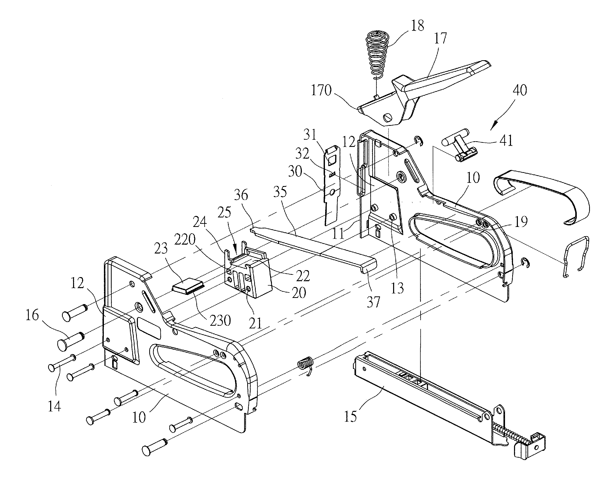 Structure of stapling device