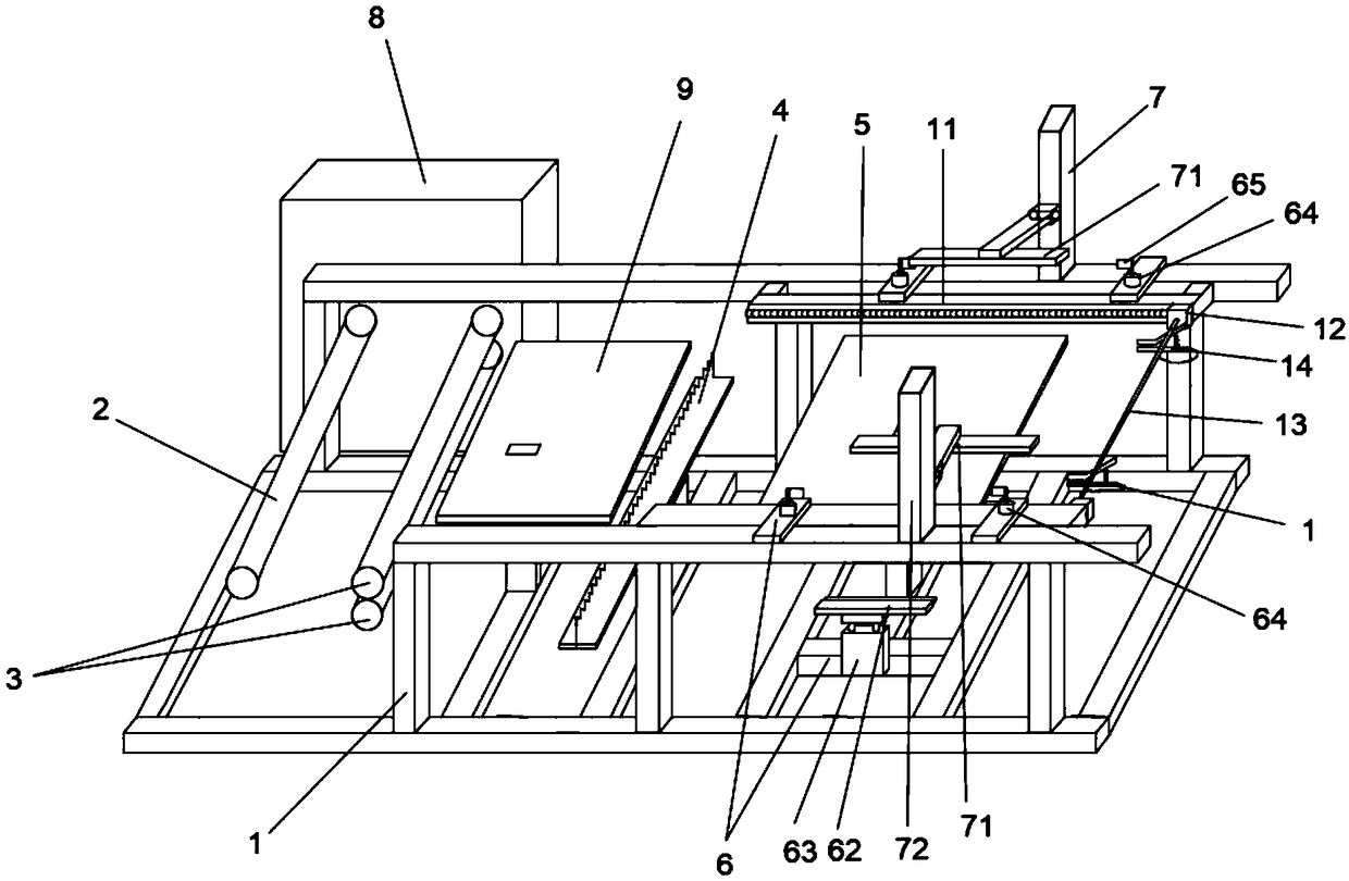 Novel film lamination device for packaging boards