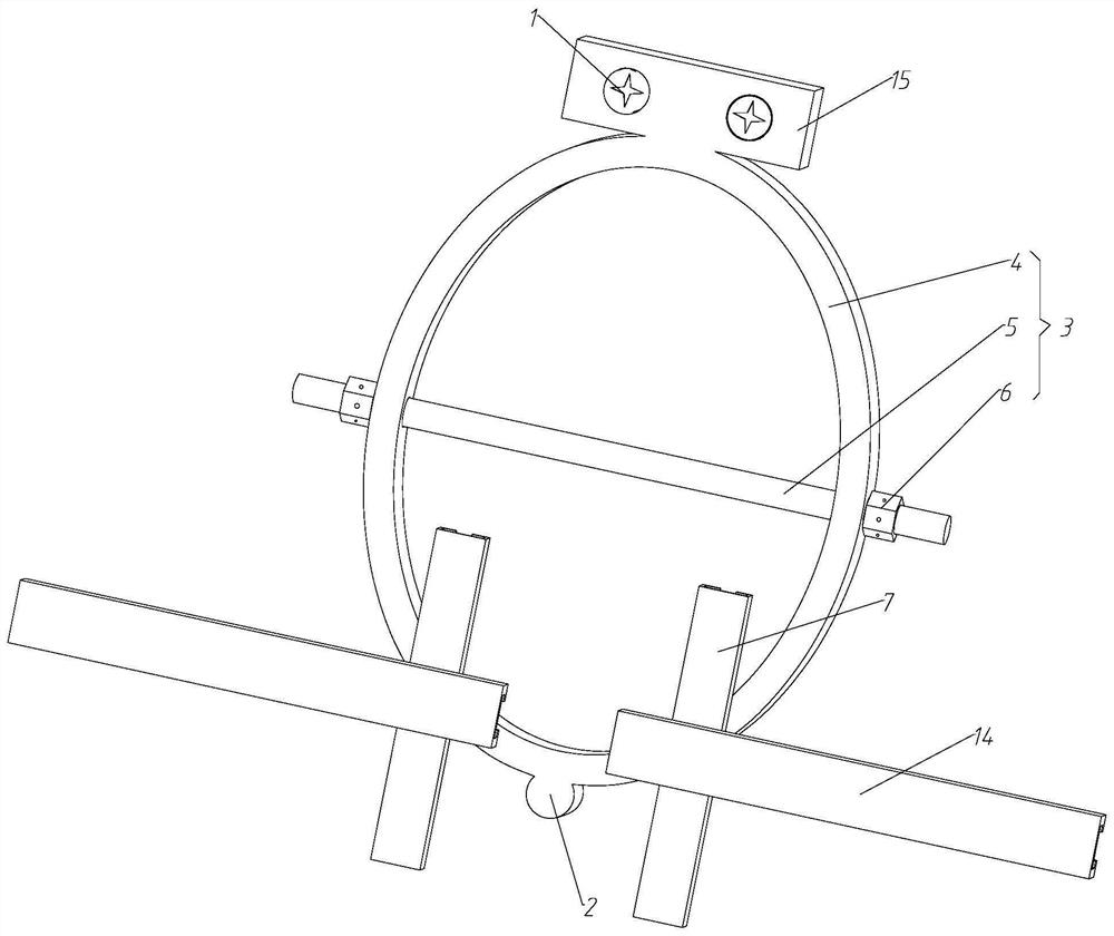 Dental bone mixed supporting type external intraoral distraction osteogenesis device and using method