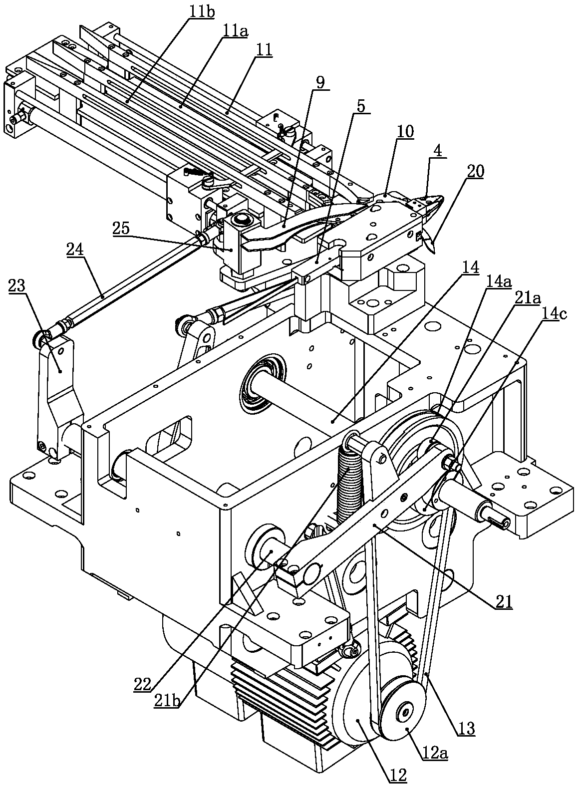 Color mixing brittle implanting device and color mixing bristle implanting method