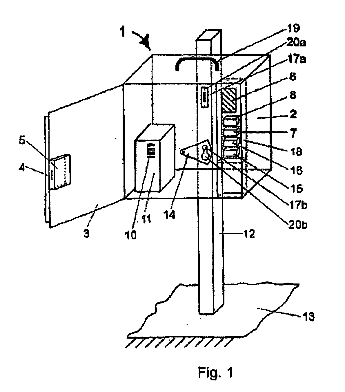 Device and method for the automatic handover of goods