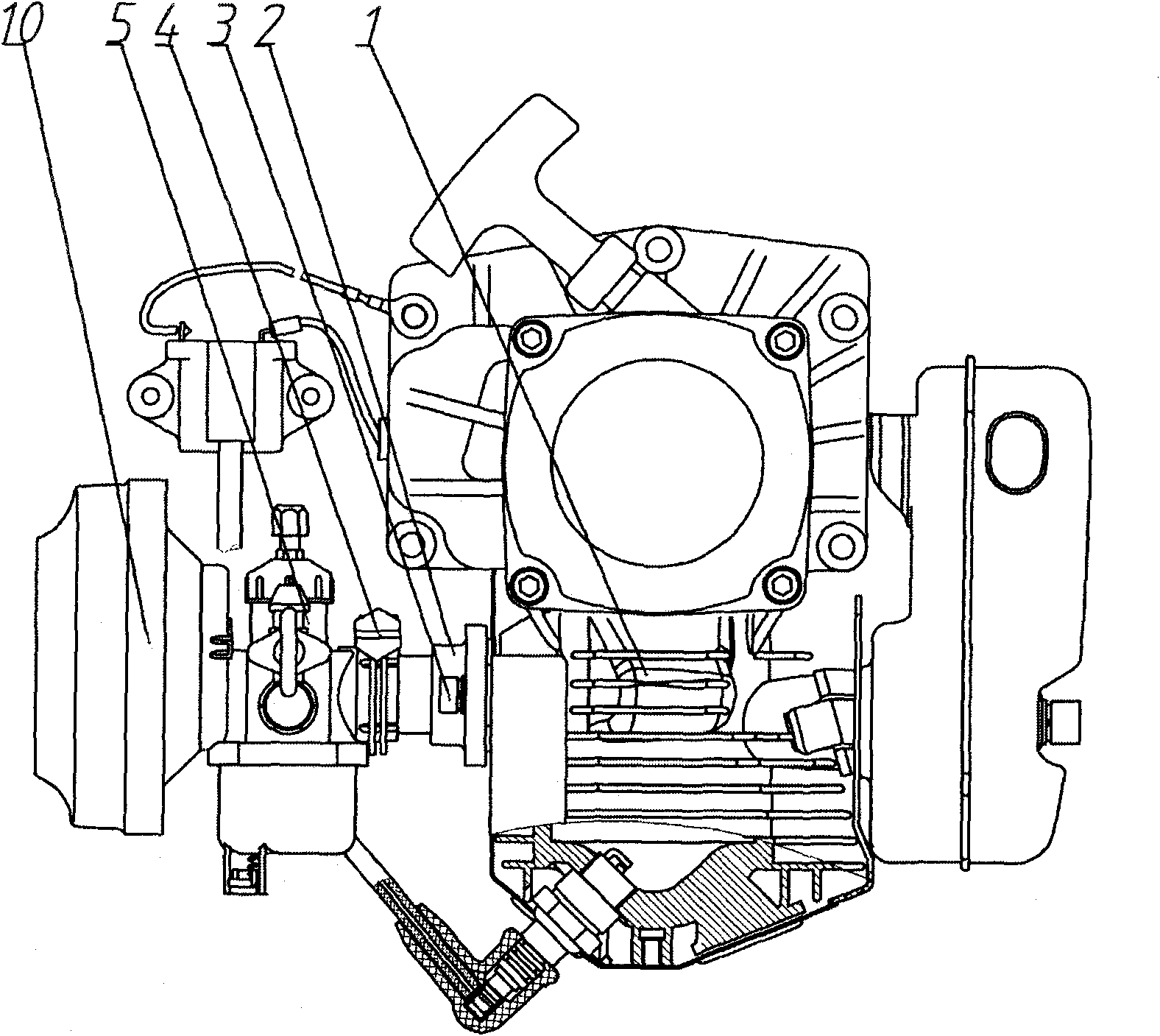 Vibration reduction inlet pipe for gasoline engine