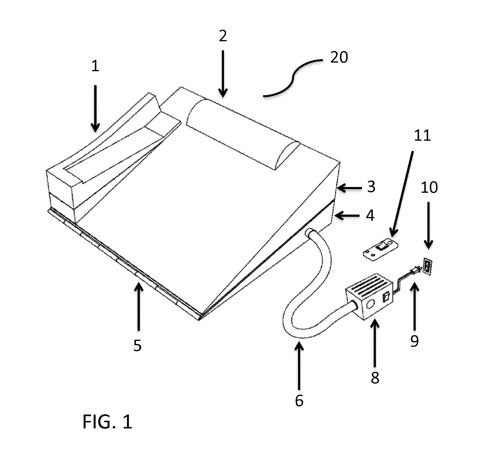 Post shoulder surgery rehabilitation bed wedge