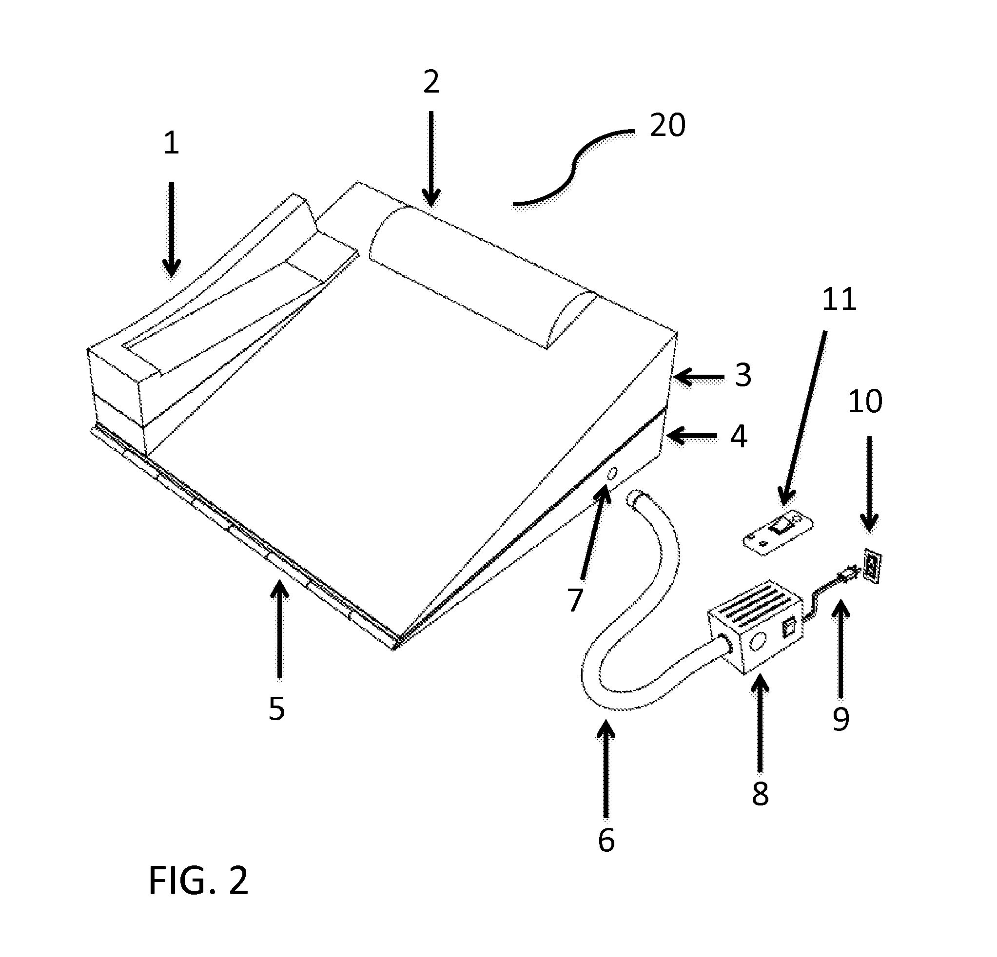 Post shoulder surgery rehabilitation bed wedge