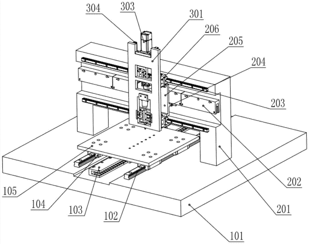 A microstructure array precision machining machine tool with adaptive matching of dynamic characteristics