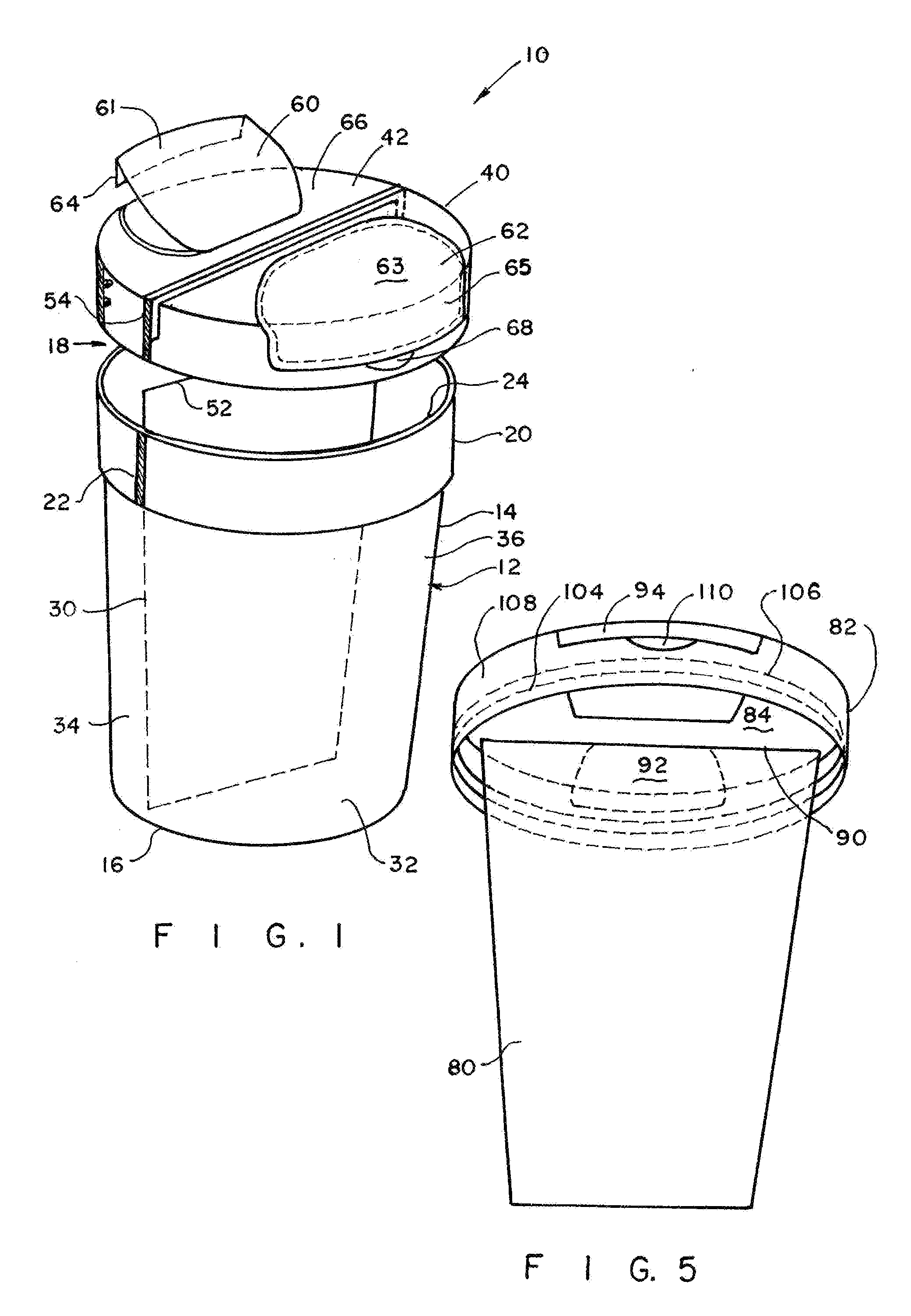 Food container with discard compartment