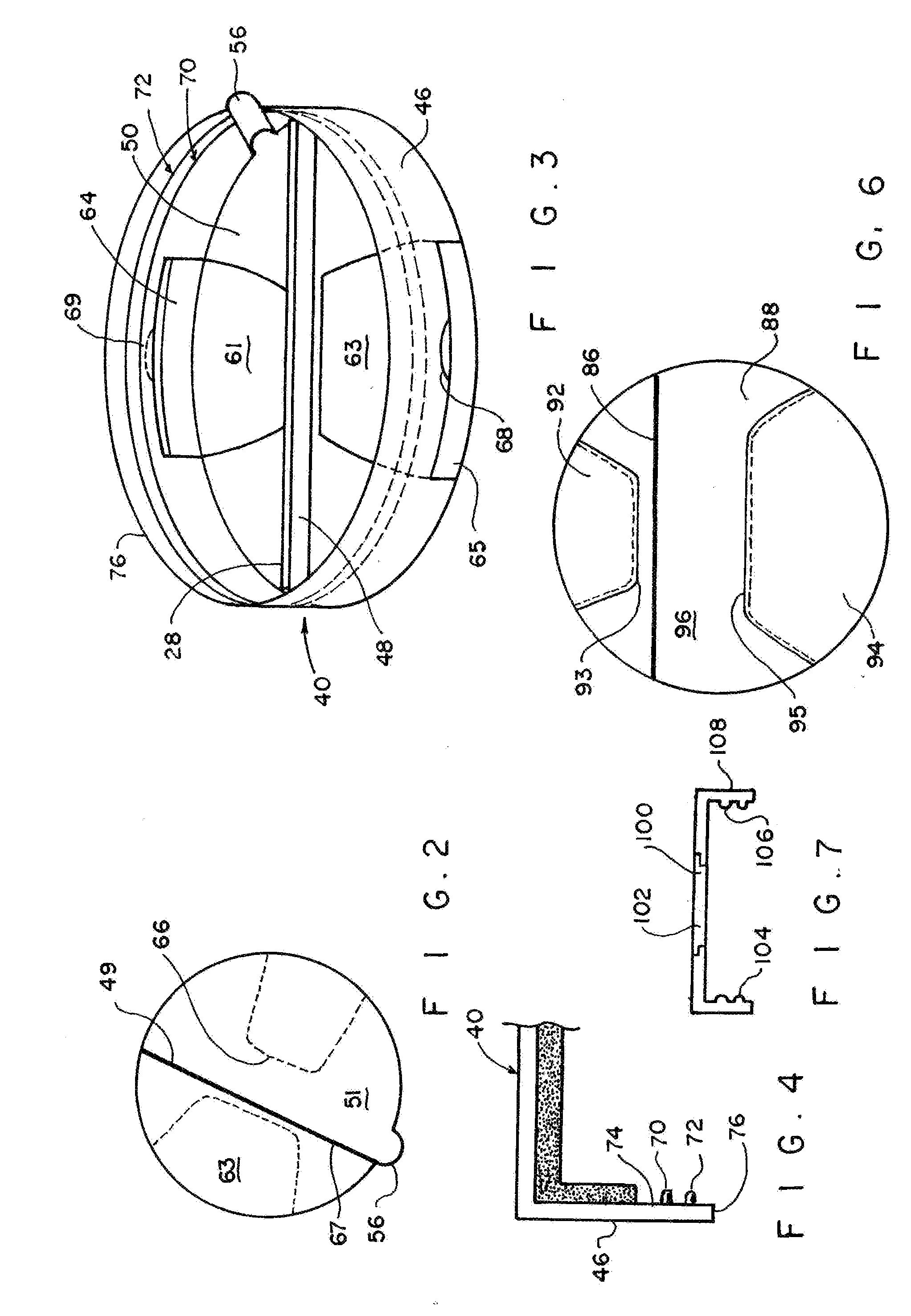 Food container with discard compartment