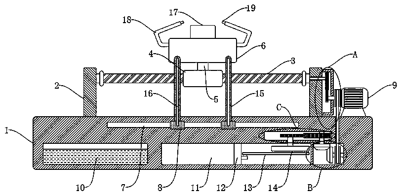 High-speed feeding transmission mechanism for ram type milling head for numerical control machine tool