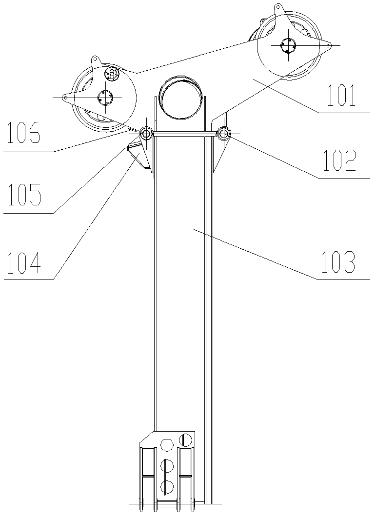 Rotary drilling rig and mast device thereof