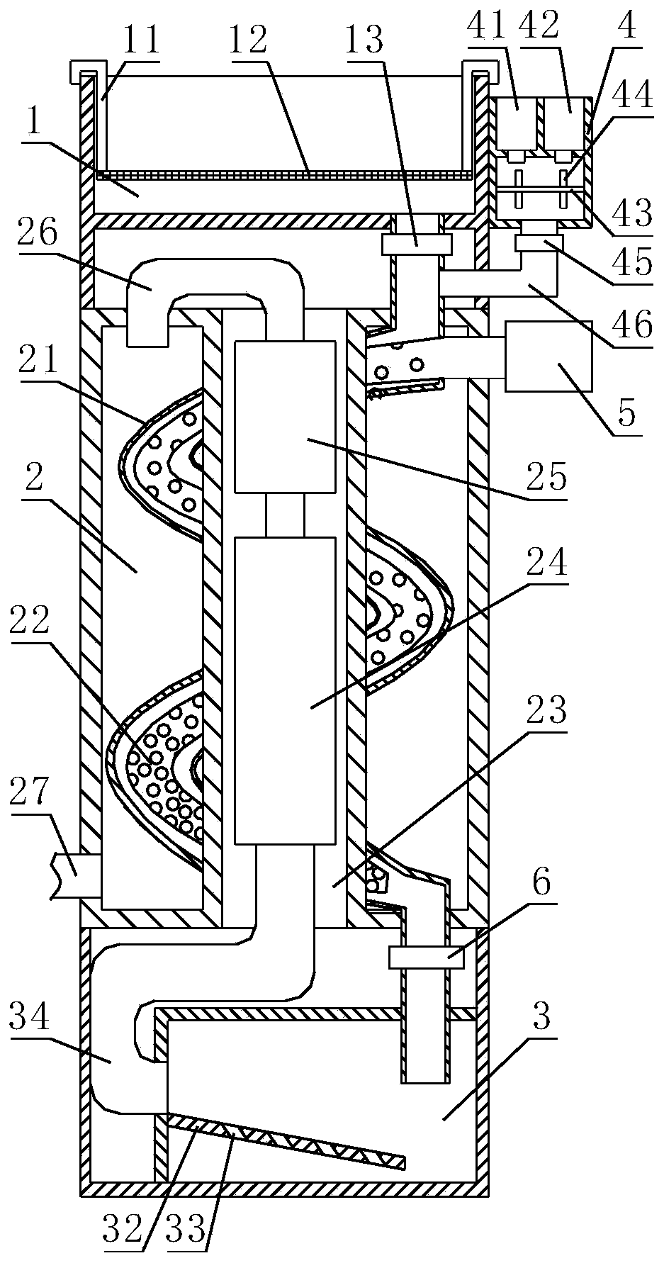 Small sewage treatment device