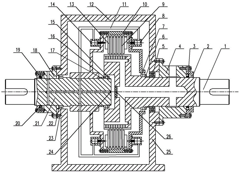 Large-power two-side control type adjustable-speed clutch