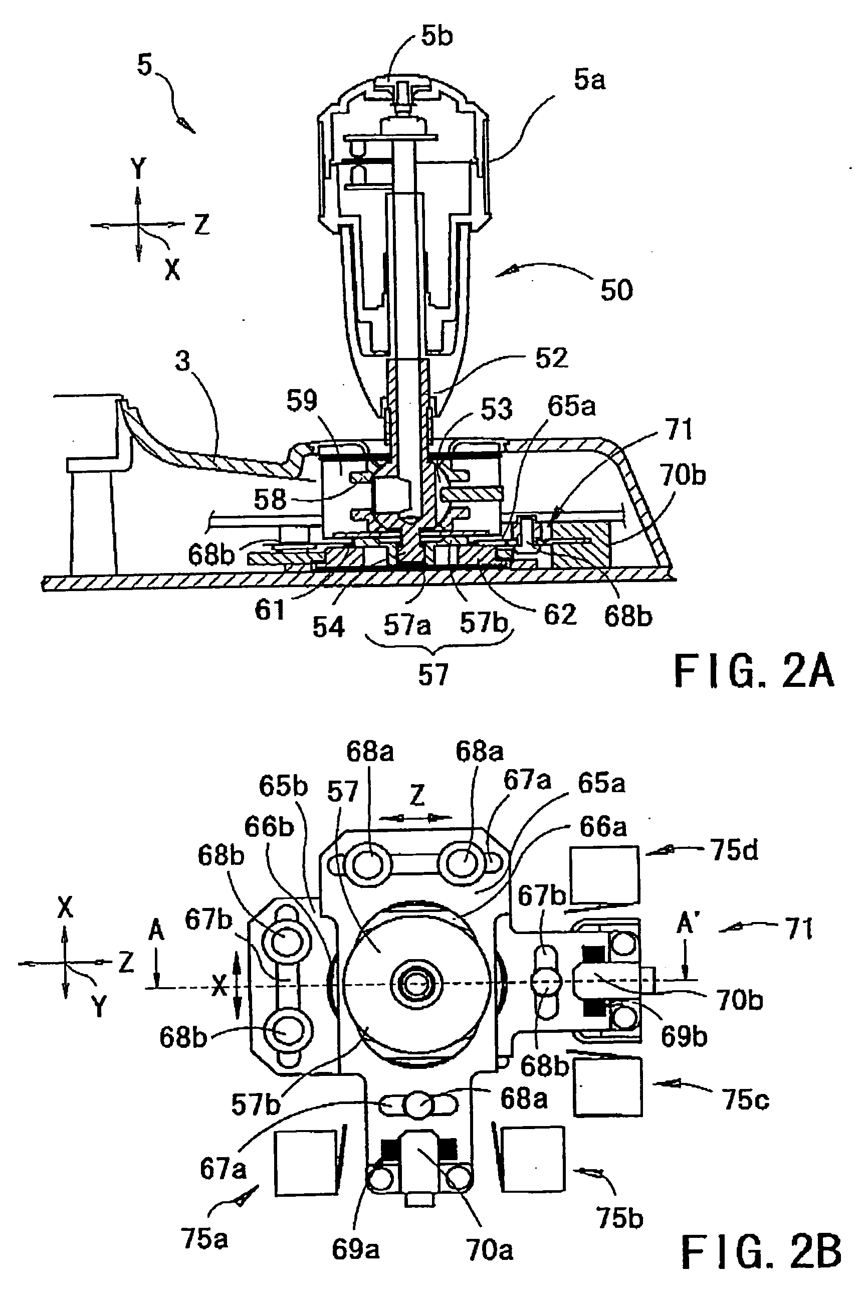 Electric joystick mechanism for an ophthalmic apparatus