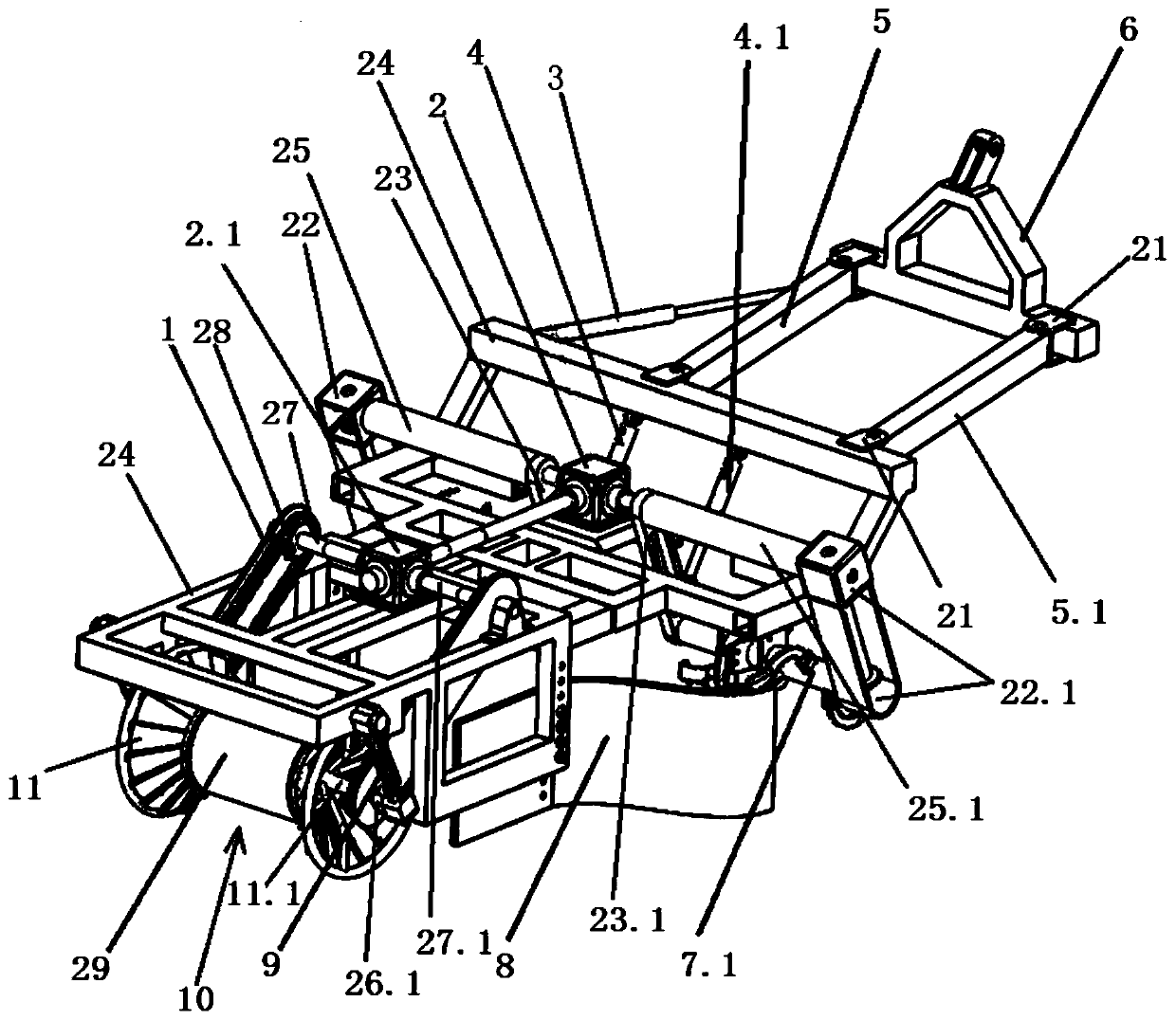 Eccentric-vibration-compacting paddy field one-sided and two-sided ridger