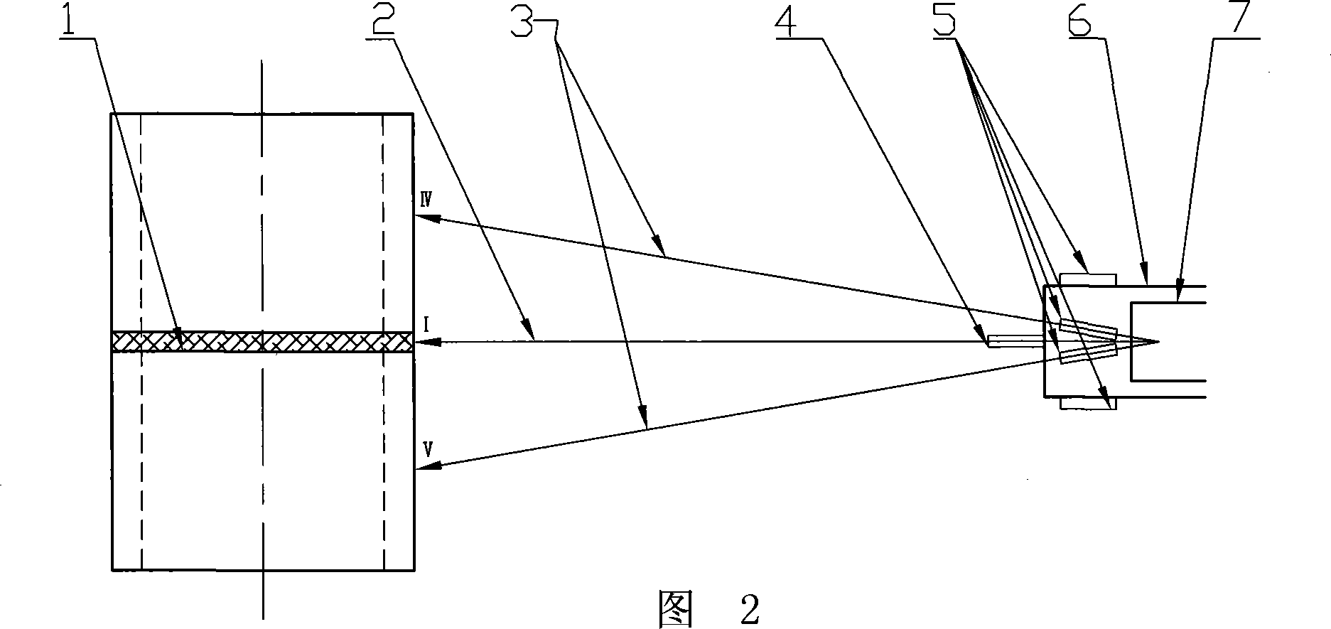 Method and device for confirming irradiation orientation of pressure container weld seam ray detecting ray bundle