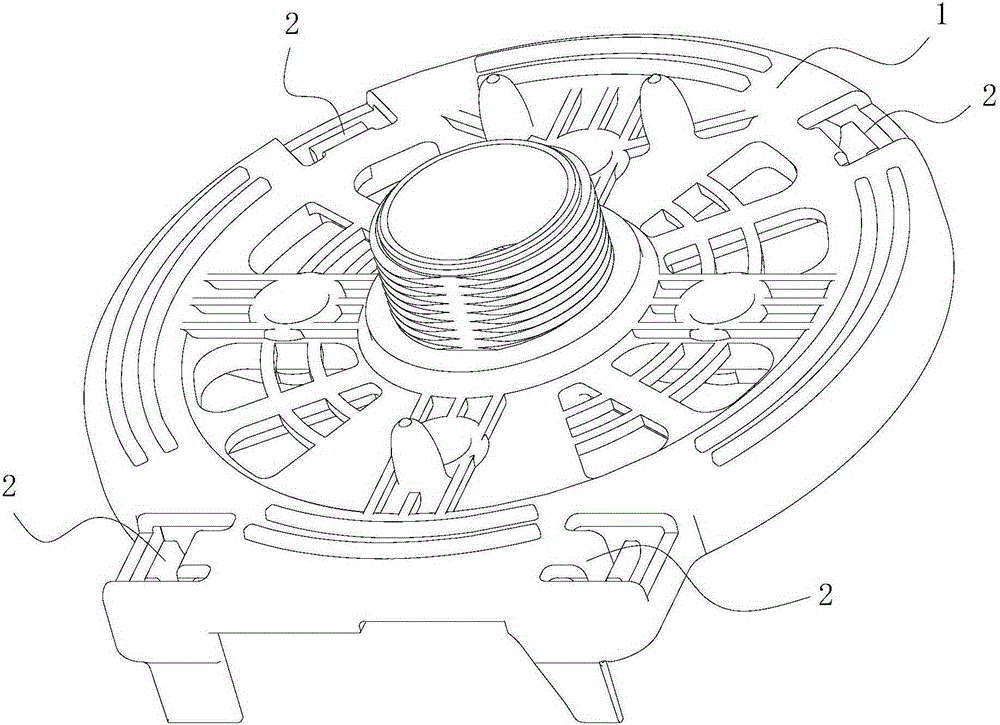 Electric fan machine head assembly and electric fan