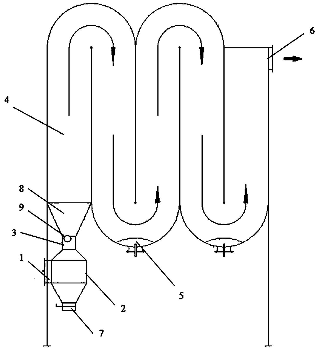 Horizontal semi-dry desulfurization box process technology