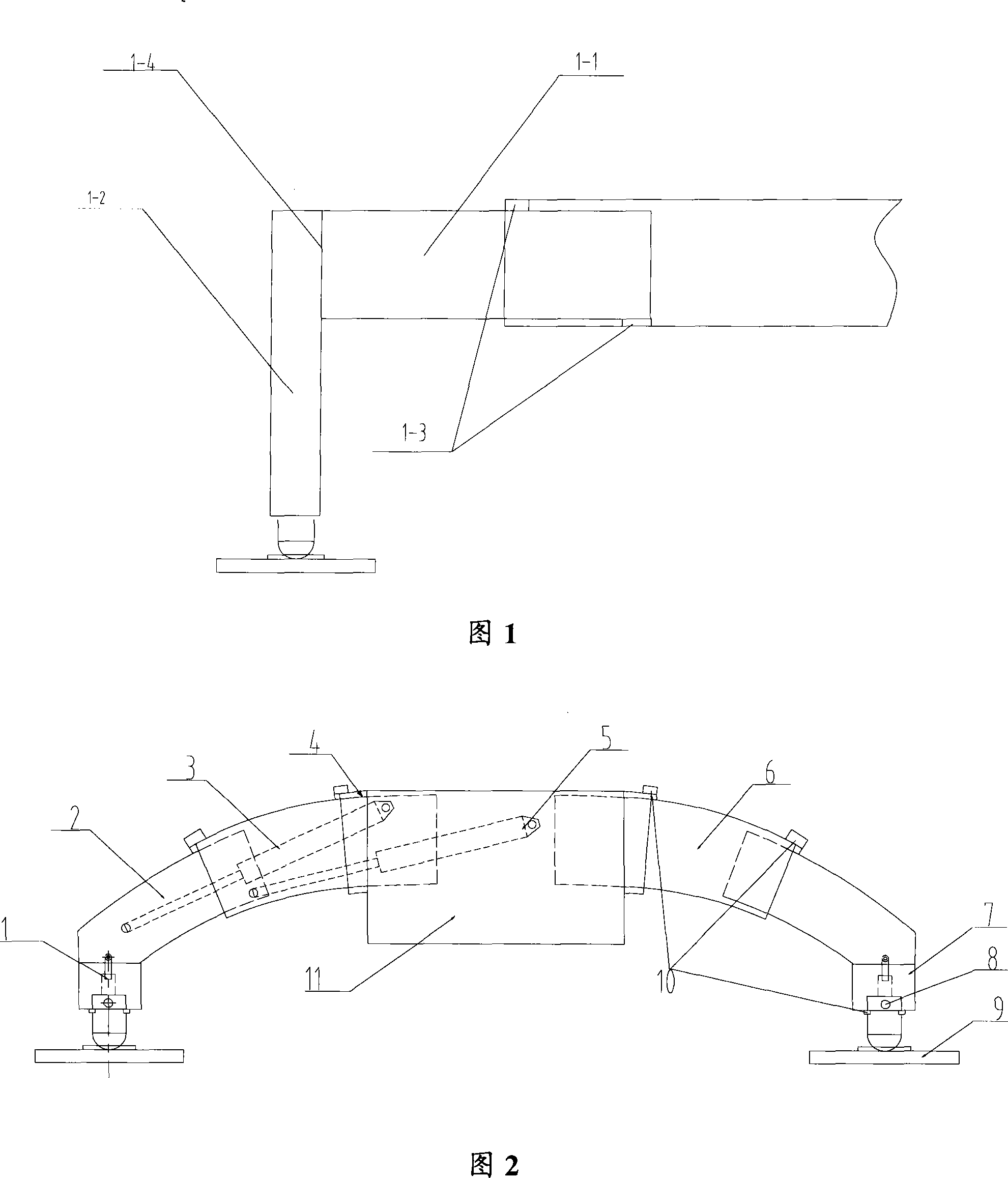 Movable hoisting device supporting leg and movable hoisting device with the supporting leg