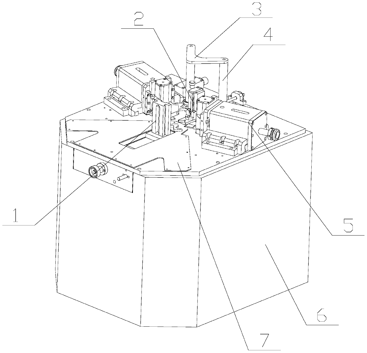 Angle assembling machine for aluminum alloy doors and windows