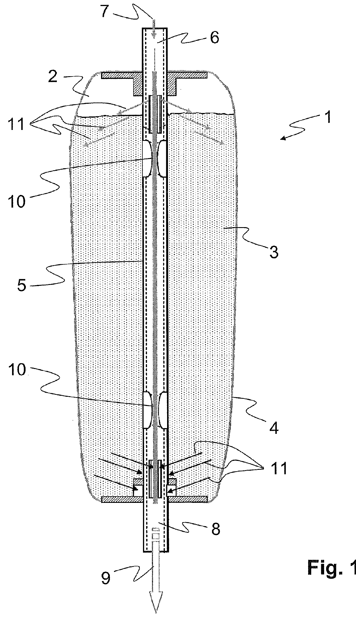 Device for preparing a solution, in particular in or on a dialysis machine