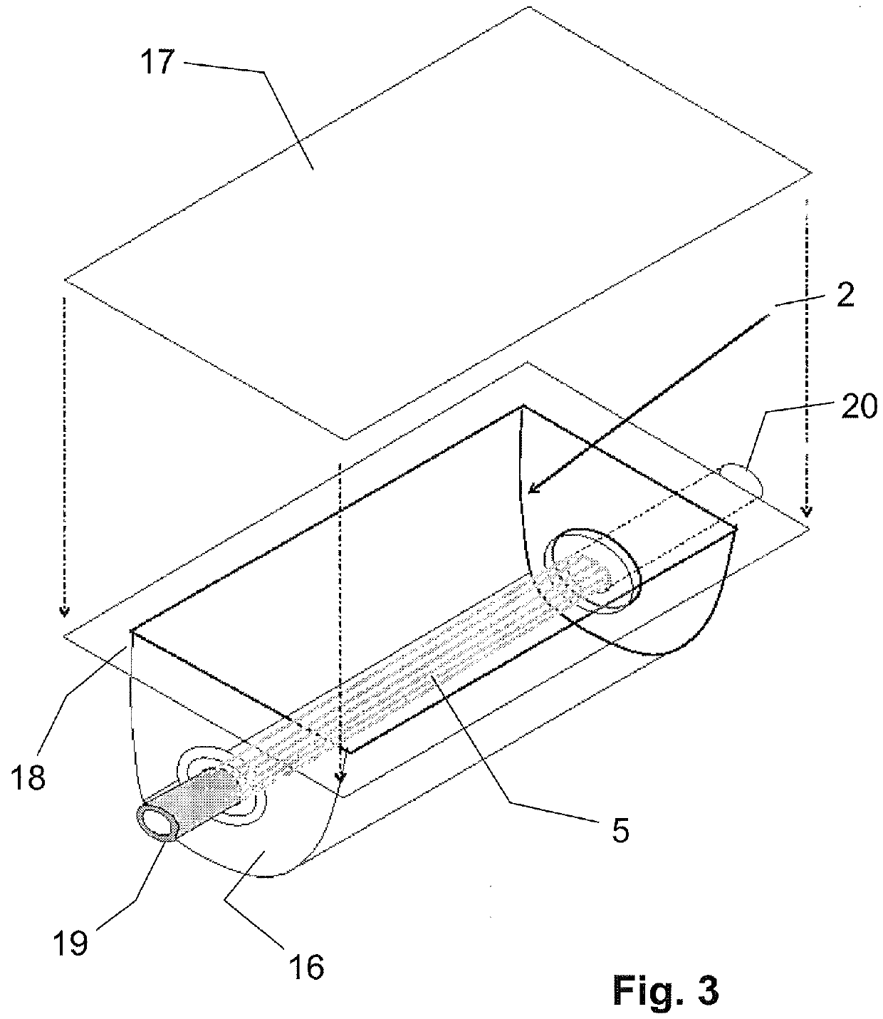 Device for preparing a solution, in particular in or on a dialysis machine