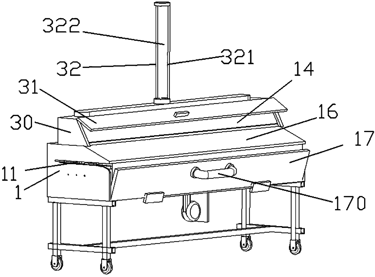 Environment-friendly energy-saving efficient smokeless barbecue oven utilization method