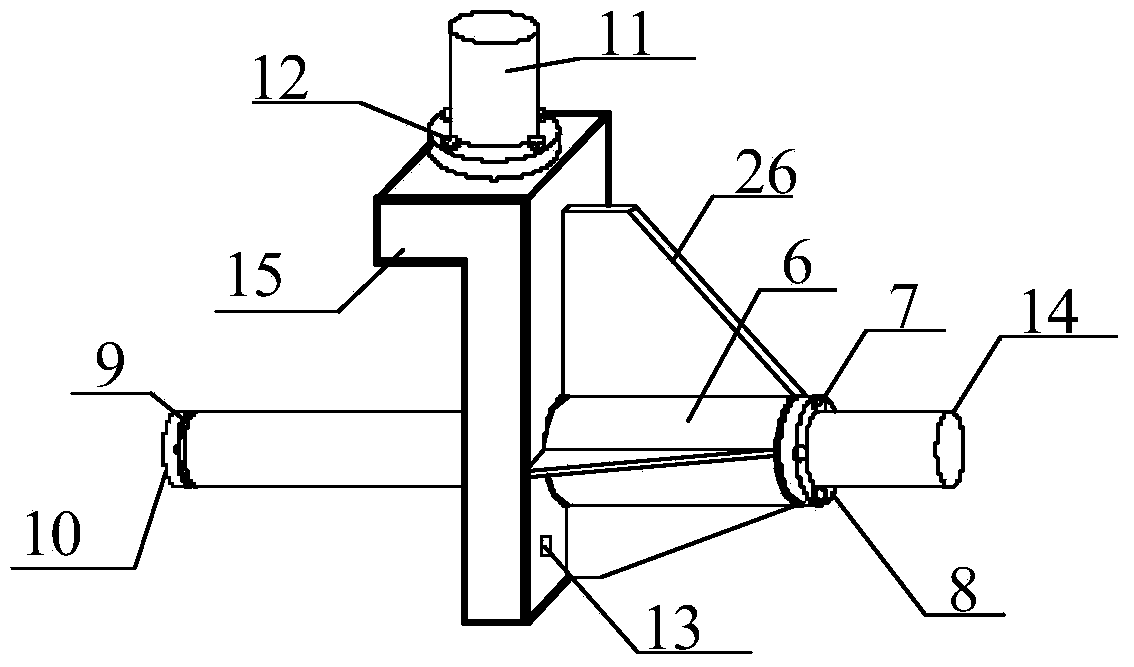 Testing device for shear-resistant fatigue property of chemical anchoring stud