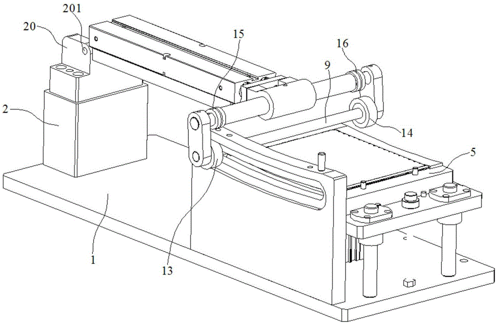 Liquid crystal display backboard flattening mechanism used for electronic products