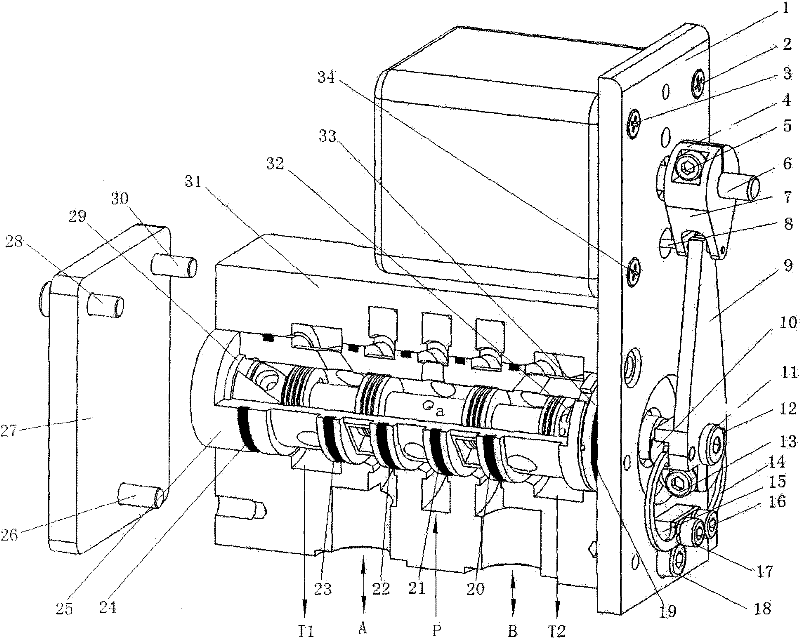 Zero maintaining mechanism of 2D digital servo valve