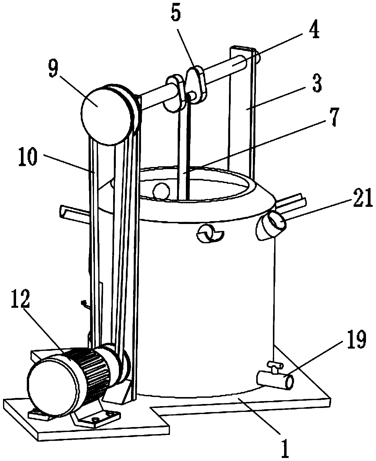 Novel washing water device for wig processing technology